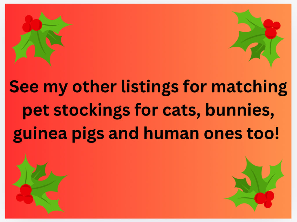 Green Personalised Dog Christmas Stocking