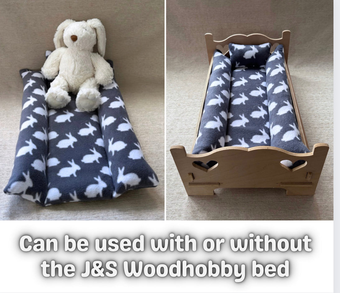 Fleece Single Snuggle Buffer Blanket (can be used with J&S Bunny Bits /  Woodhobby Bed)