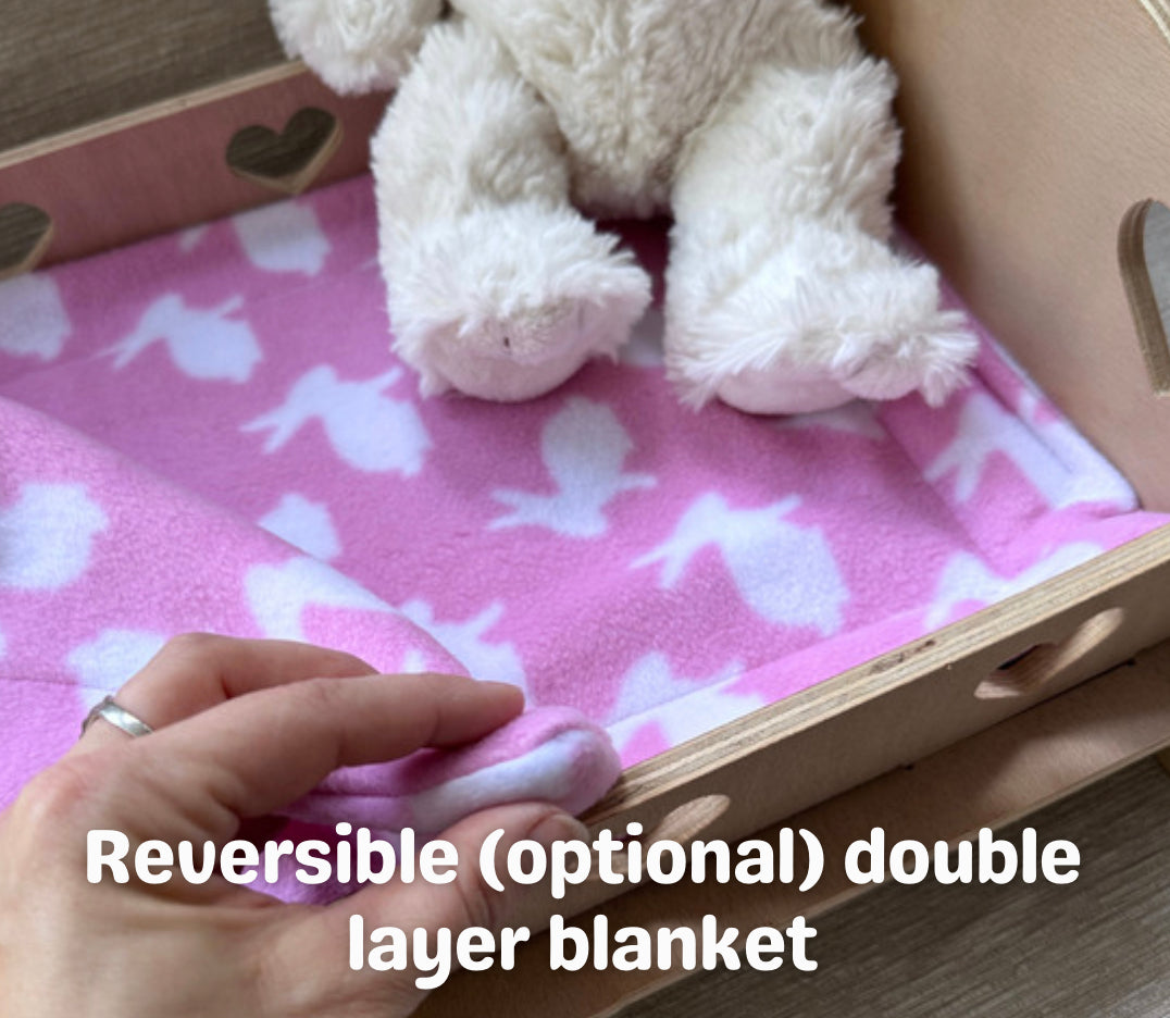 Fleece Blanket (fits J&S Bunny Bits/ Woodhobby Bed)